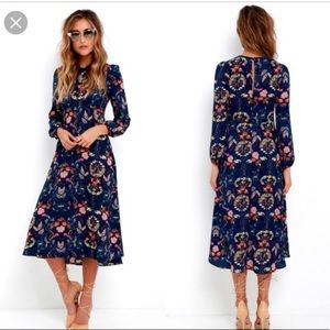 Long sleeve floral dress